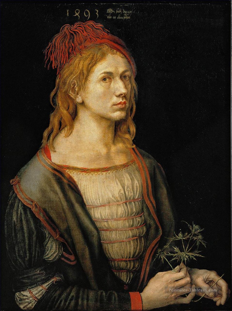 Autoportrait au 22 Nothern Renaissance Albrecht Dürer Peintures à l'huile